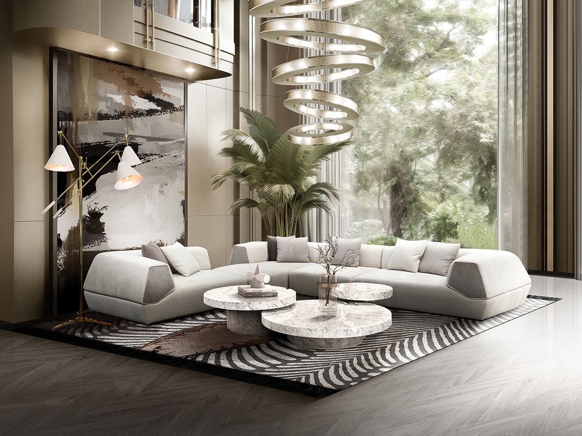 LIVING ROOM IN NEUTRAL TONES WITH A CONTEMPORARY TREND DESIGN | Modern ...