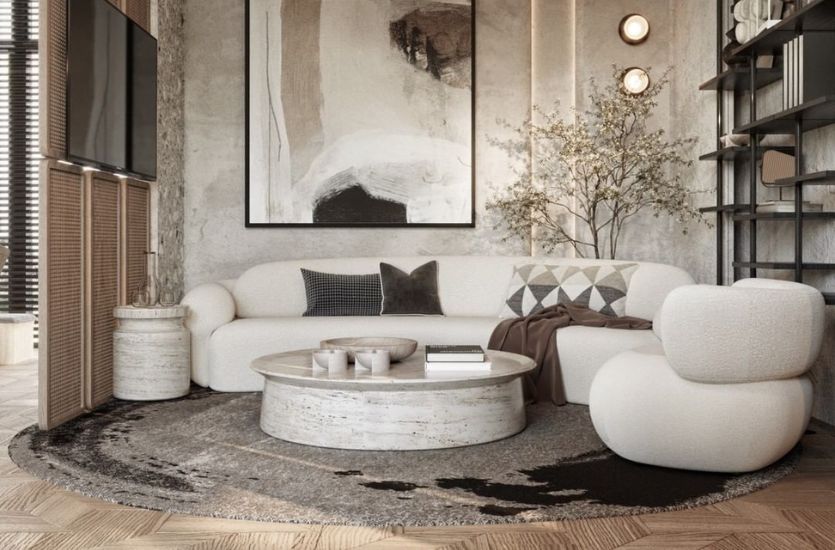 A CONTEMPORARY LIVING ROOM IN SOFT NEUTRALS Inspirations Caffe Latte Home