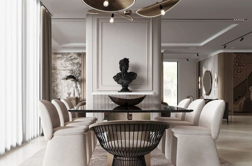 LUXURY DETAILS IN THIS TRULY ELEGANT DINING ROOM Inspirations Caffe Latte Home