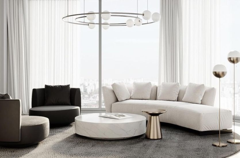 MINIMALIST LIVING ROOM WITH MODERN DESIGN PIECES Inspirations Caffe Latte Home