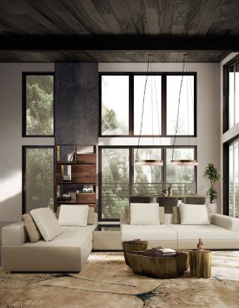  A CONTEMPORARY LIVING ROOM PROJECT FEAT OUR CAPUCHIN MODULAR SOFA  Inspirations Caffe Latte Home