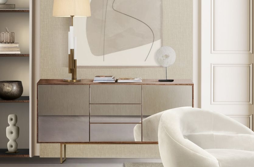 A LIVING AREA IN CREAM TONES WITH OUR KAFE SIDEBOARD Inspirations Caffe Latte Home