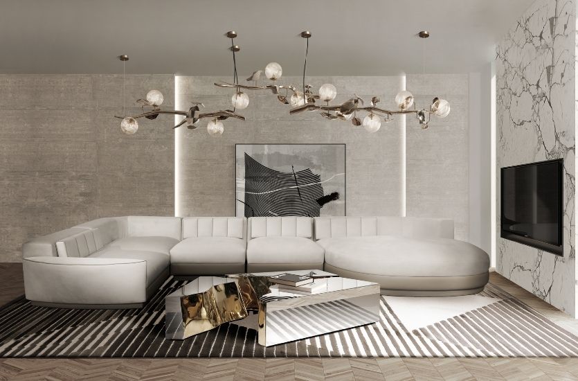 A LUXURY MODERN LIVING ROOM IN NEUTRAL TONES Inspirations Caffe Latte Home