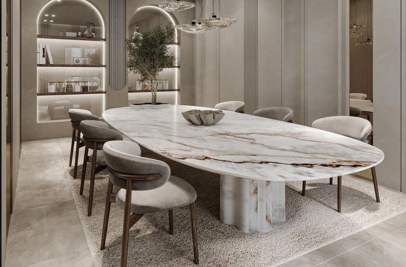 A Modern Approach to a Neutral Dining Room by Mohamed Elhussieni ...