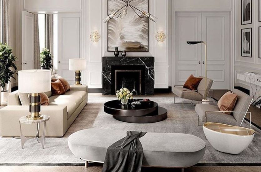 LIVING ROOM WITH CLEAN LINES AND NEUTRAL COLOURS FROM CAFFE LATTE HOME Inspirations Caffe Latte Home