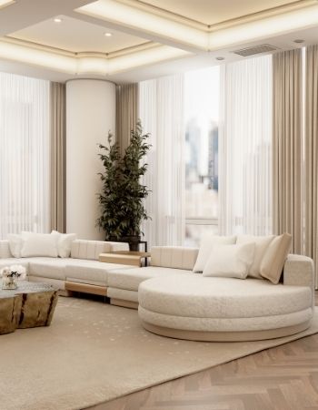  A NEUTRAL MODERN LIVING ROOM IN NYC  Inspirations Caffe Latte Home
