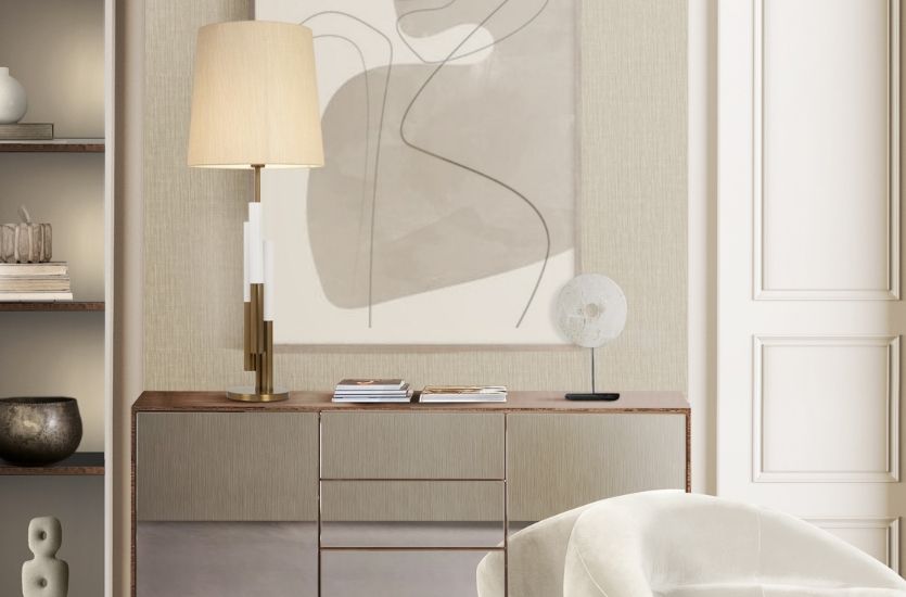 Neutral Modern Office with Caffe Latte Home Functional Pieces - by Sergio Caparelli Inspirations Caffe Latte Home