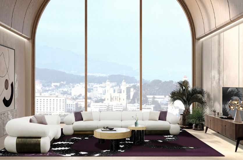 Cosmopolitan Tranquility: A Neutral City-View Living Room In Dubai Inspirations Caffe Latte Home