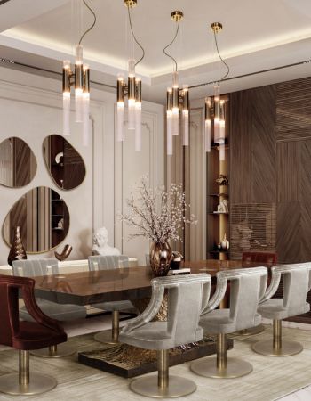  Golden Elegance Meets Tranquil Neutrals in this Dining Room Design  Inspirations Caffe Latte Home
