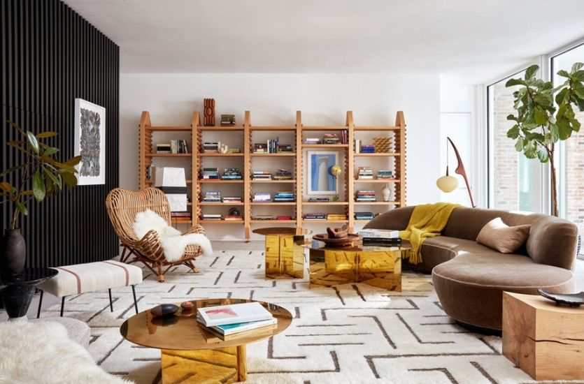 JAMIE BUSH: MID-CENTURY LIVING ROOM WITH NEUTRAL TONES Inspirations Caffe Latte Home