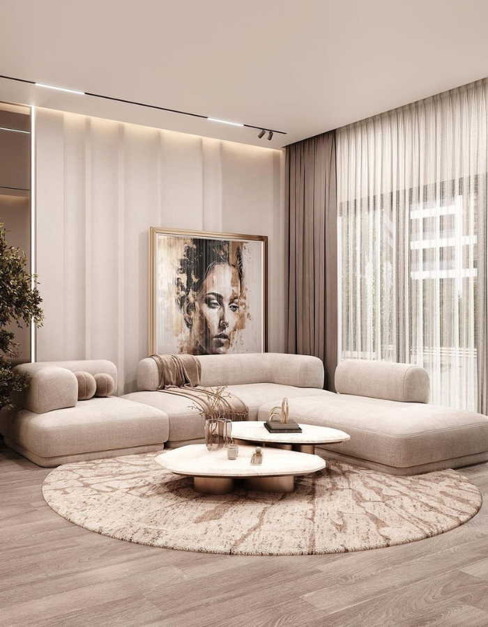  Minimalist Elegance: Mai Saad's Neutral Living Room Design  Inspirations Caffe Latte Home