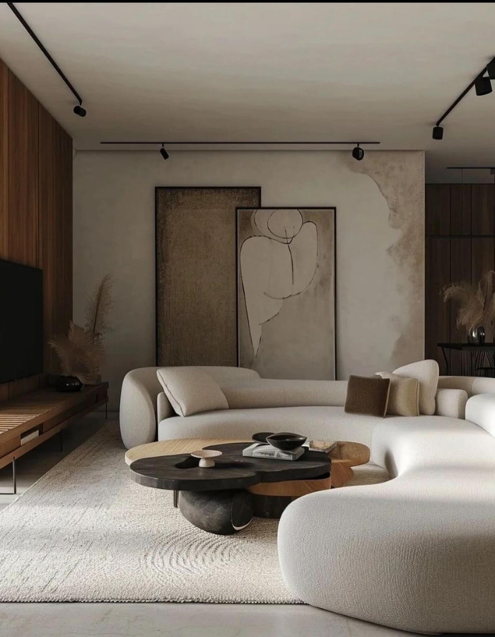  Minimalistic Neutral Living Room by Alexandra Poster Bennaim  Inspirations Caffe Latte Home