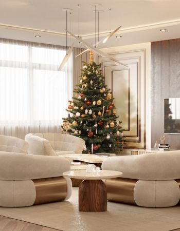  MODERN LIVING ROOM WITH A CHRISTMAS ATMOSPHERE  Inspirations Caffe Latte Home