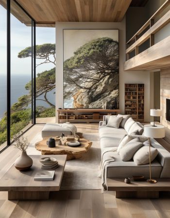  Nature Inspired Modern Living Room By Vinh  Inspirations Caffe Latte Home