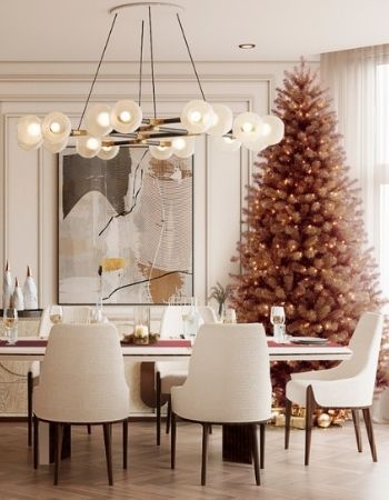  NEUTRAL AND LUXURIOUS DINING ROOM - IT'S CHRISTMAS!  Inspirations Caffe Latte Home