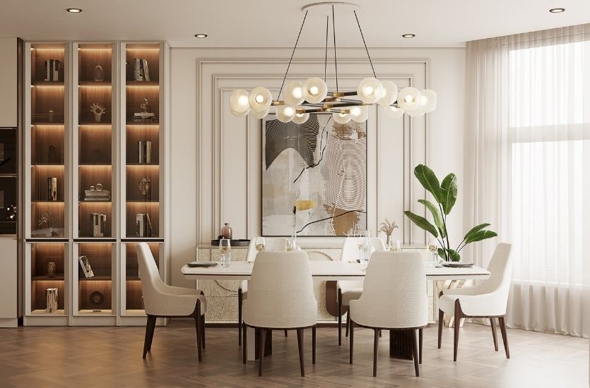 NEUTRAL DINING ROOM WITH A MODERN DESIGN BY CAFFE LATTE HOME Inspirations Caffe Latte Home