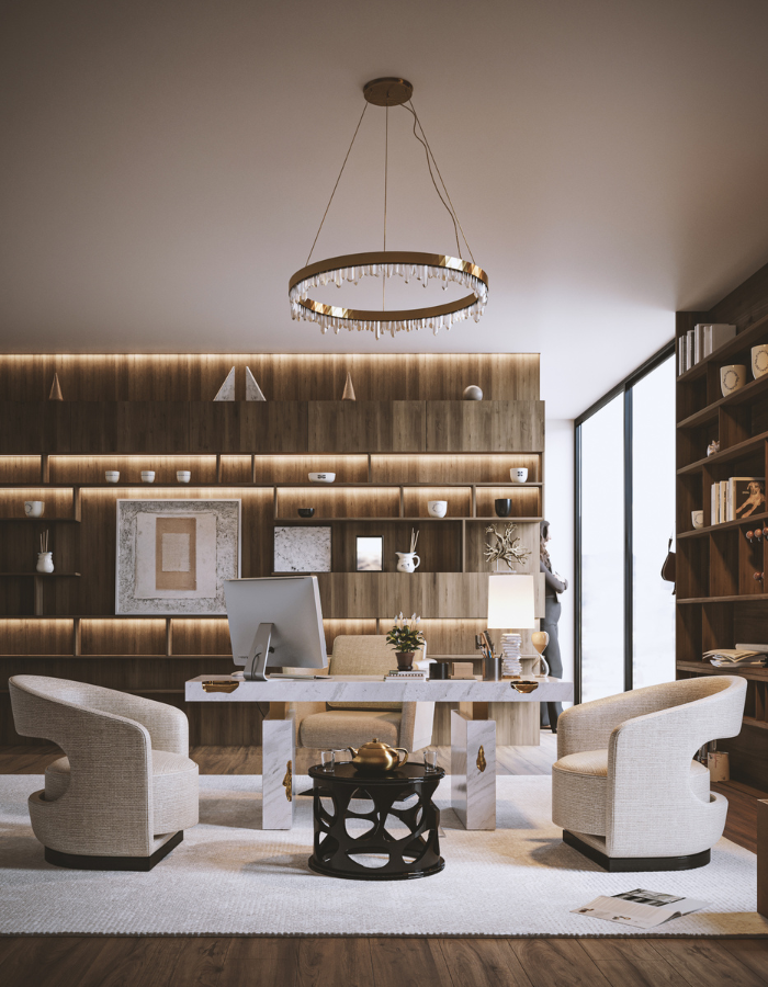  Neutral Modern Office by Wafi Tagleb  Inspirations Caffe Latte Home