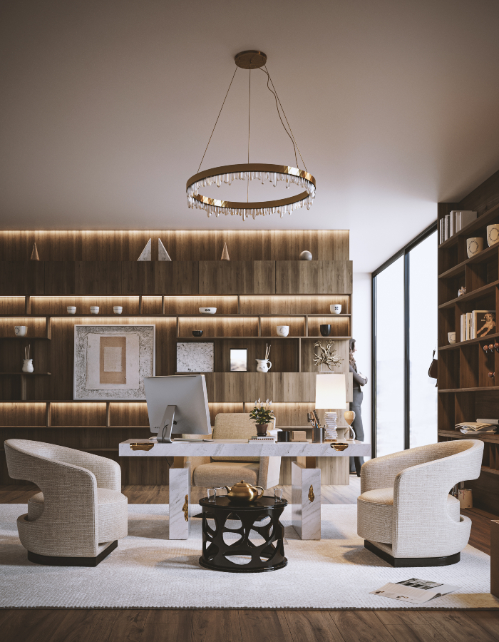  Neutral Modern Office In Partnership With Wafi Tagleb  Inspirations Caffe Latte Home