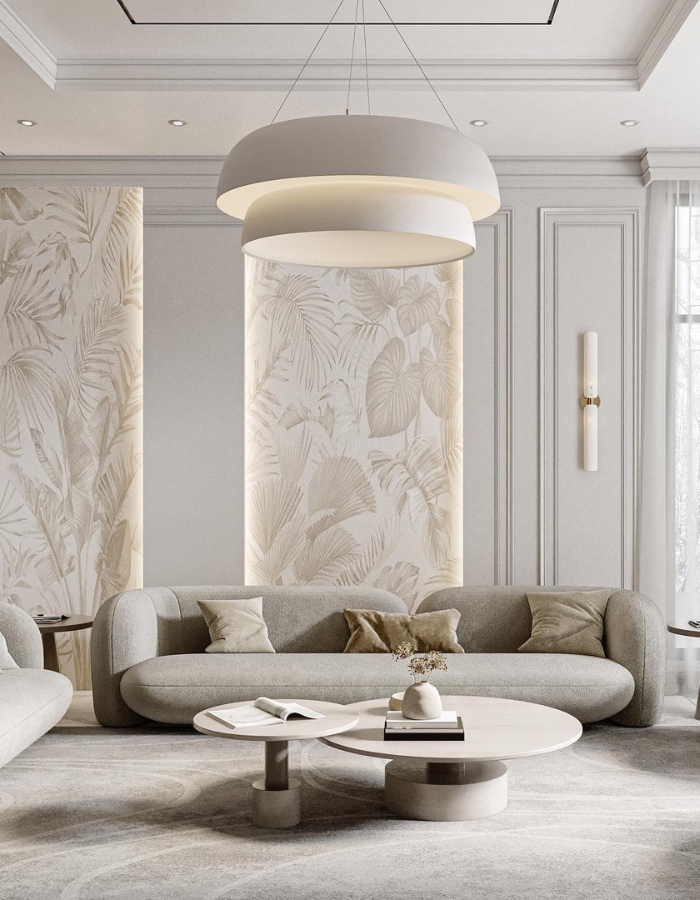  Serenity in Simplicity: Neutral Modern Minimalist Living Room by Tarik Hattaboglu  Inspirations Caffe Latte Home