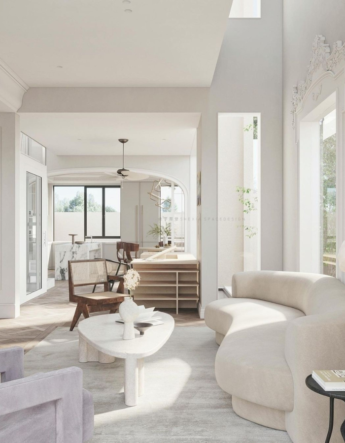  Serenity in Simplicity: Shexia Design's Mastery of White and Wood Minimalism  Inspirations Caffe Latte Home