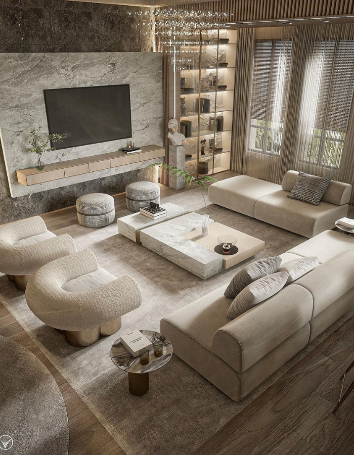  The Essence of Mohamed Elhussieni's Neutral Living Space  Inspirations Caffe Latte Home