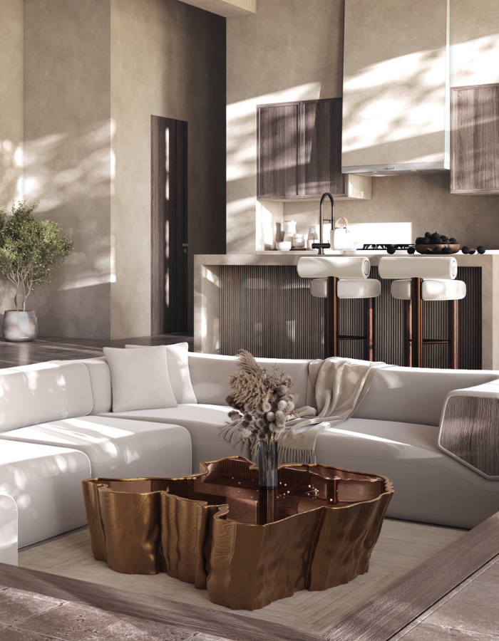  The Harmony of Neutral Tones in an Open Space by Anna Pavlova  Inspirations Caffe Latte Home