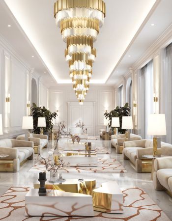  White And Gold Luxury Hotel Lobby  Inspirations Caffe Latte Home