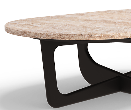 Napoli Oval center table Caffe Latte Home