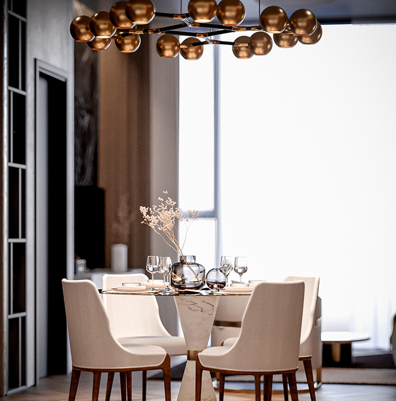 Napoli Oval dining table Caffe Latte Home