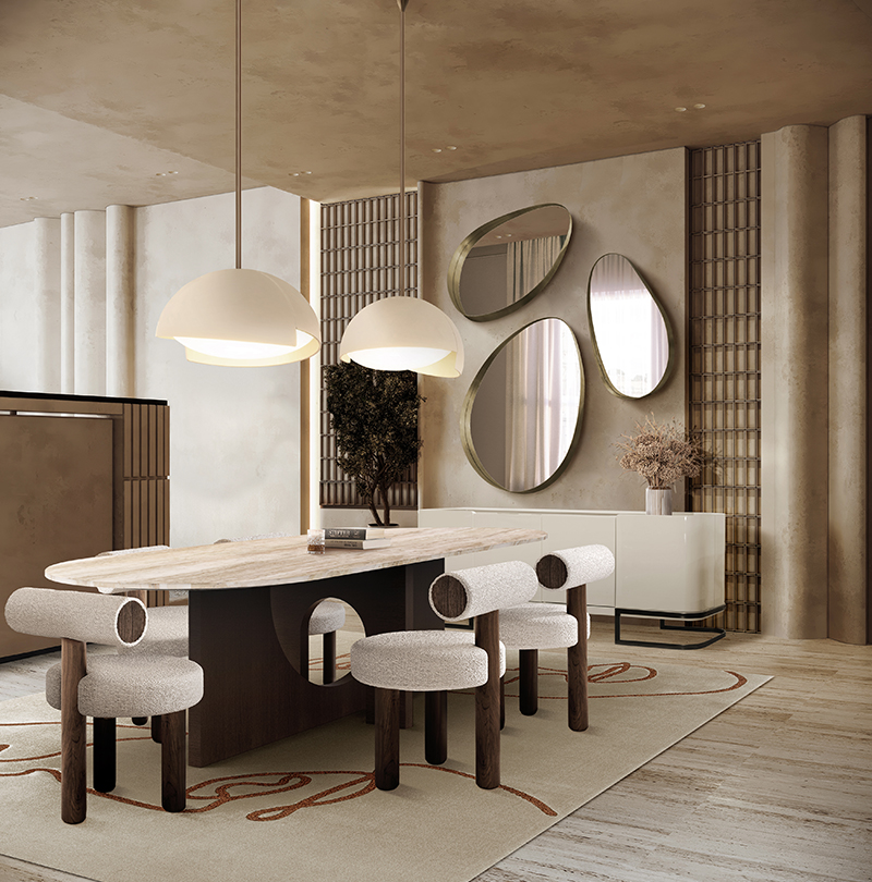 Napoli Oval dining table Caffe Latte Home