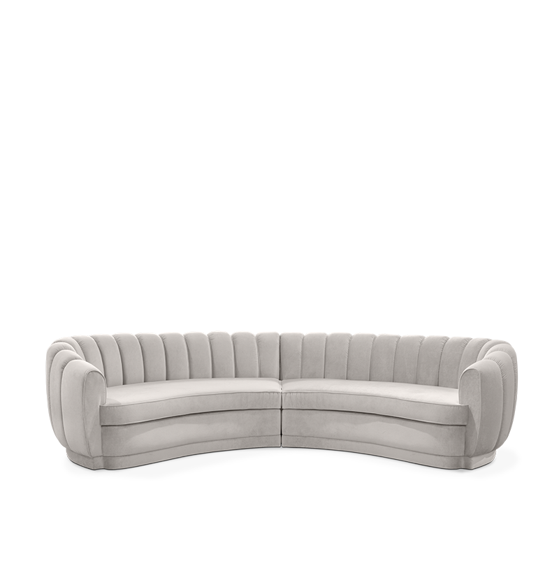 PEARL ROUND TWO SOFA Caffe Latte Home