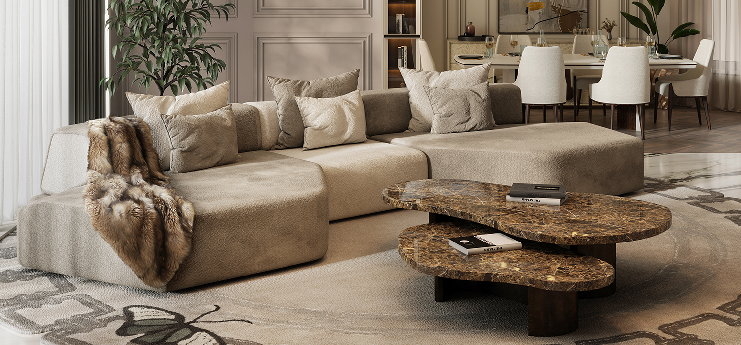 SIPHON MODULAR SOFA Caffe Latte Home