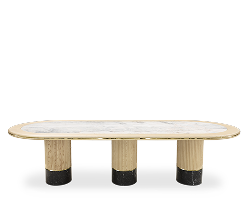 Anjelica Oval dining table Inspirations Caffe Latte Home