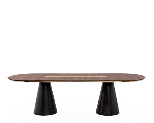 Bertoia Oval dining table Caffe Latte Home