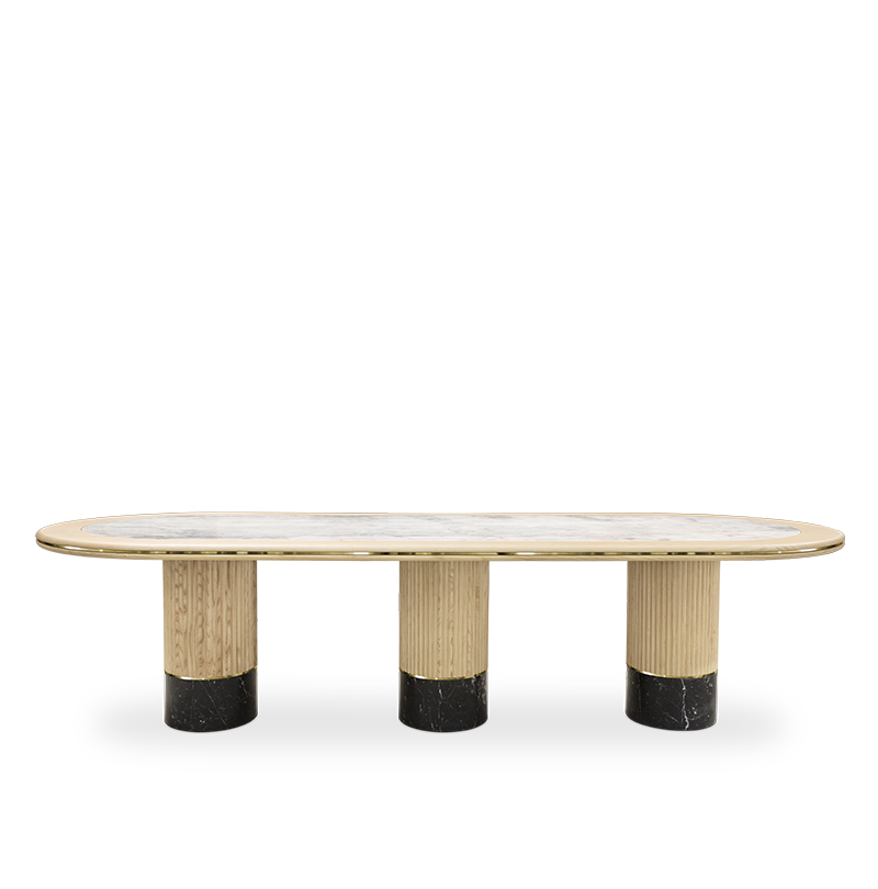 ANJELICA OVAL DINING TABLE Caffe Latte Home