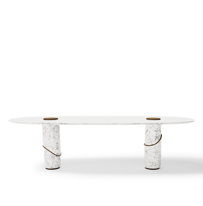 BREVE I OVAL DINING TABLE Caffe Latte Home