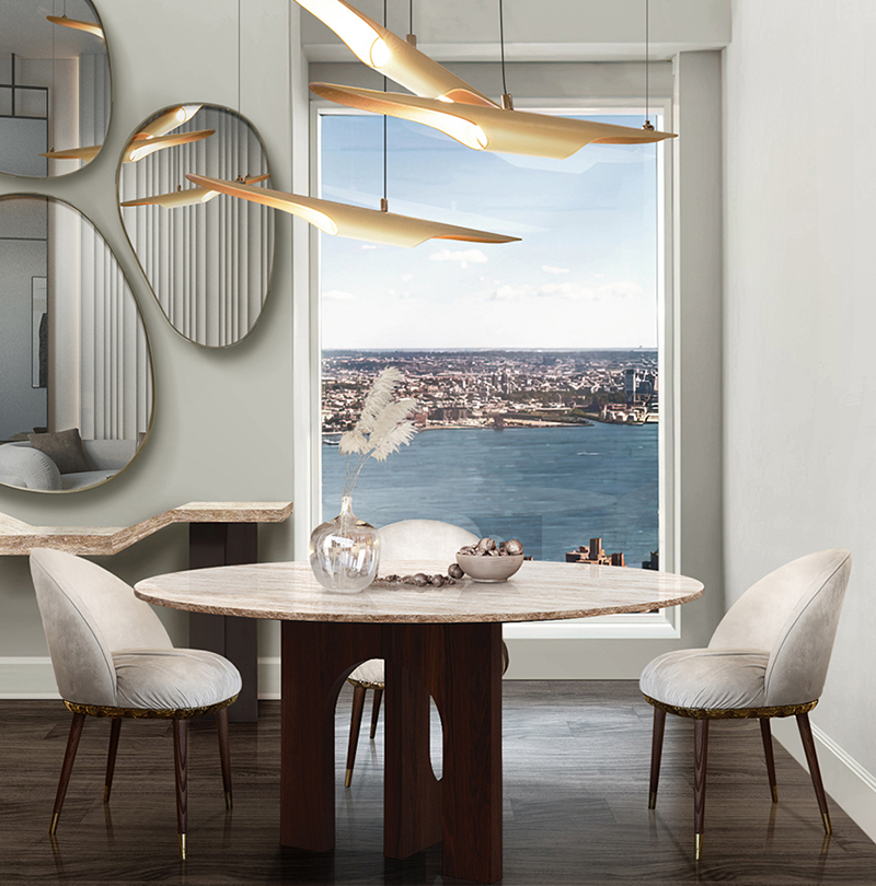 AFFOGATO ROUND DINING TABLE Caffe Latte Home