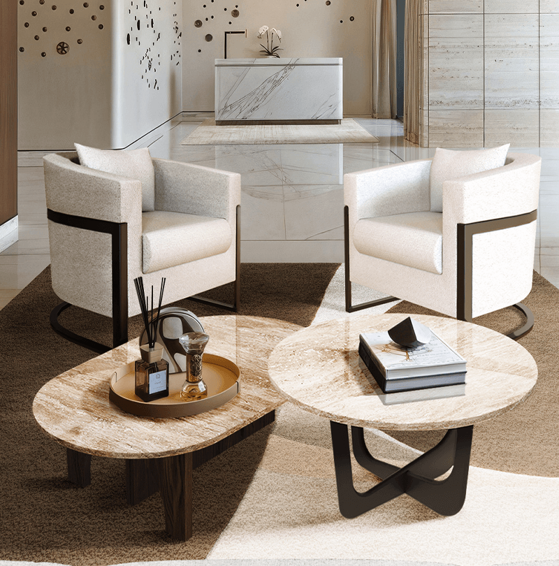 NAPOLI ROUND CENTER TABLE Caffe Latte Home