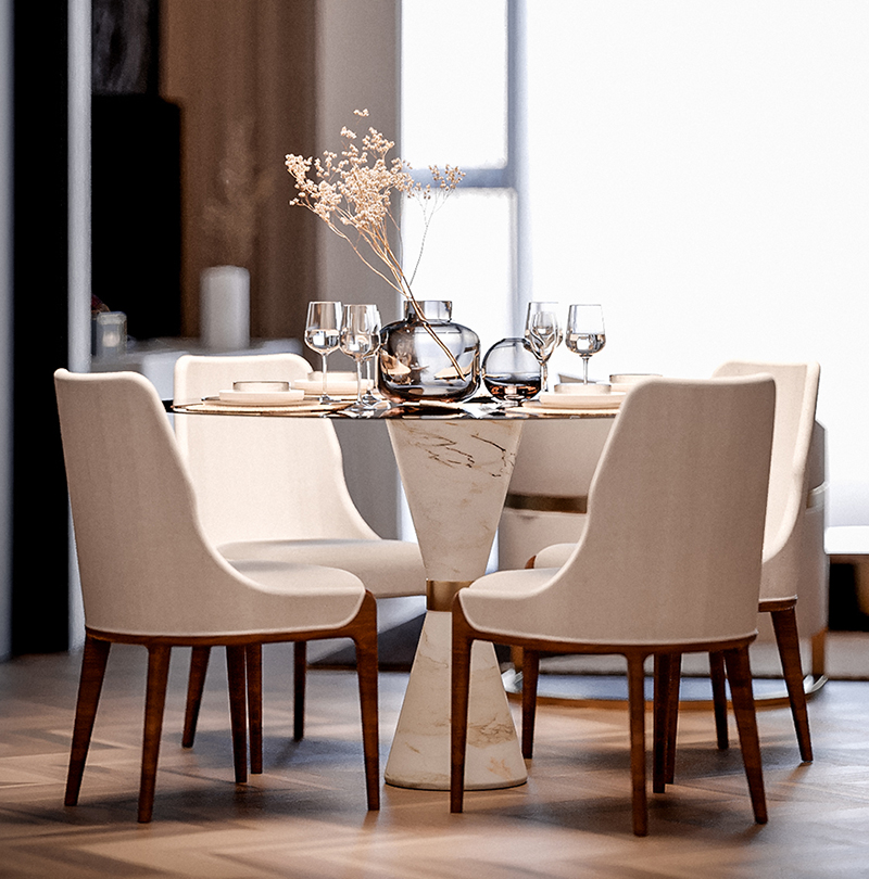 Napoli Oval dining table Caffe Latte Home