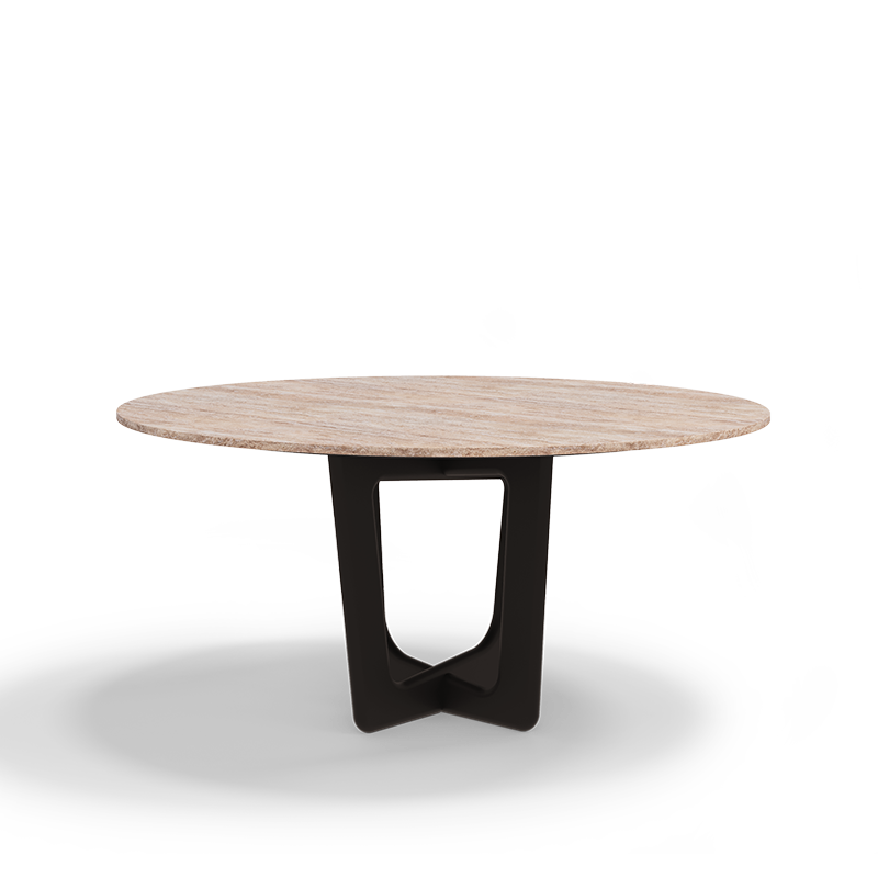 NAPOLI ROUND DINING TABLE Caffe Latte Home