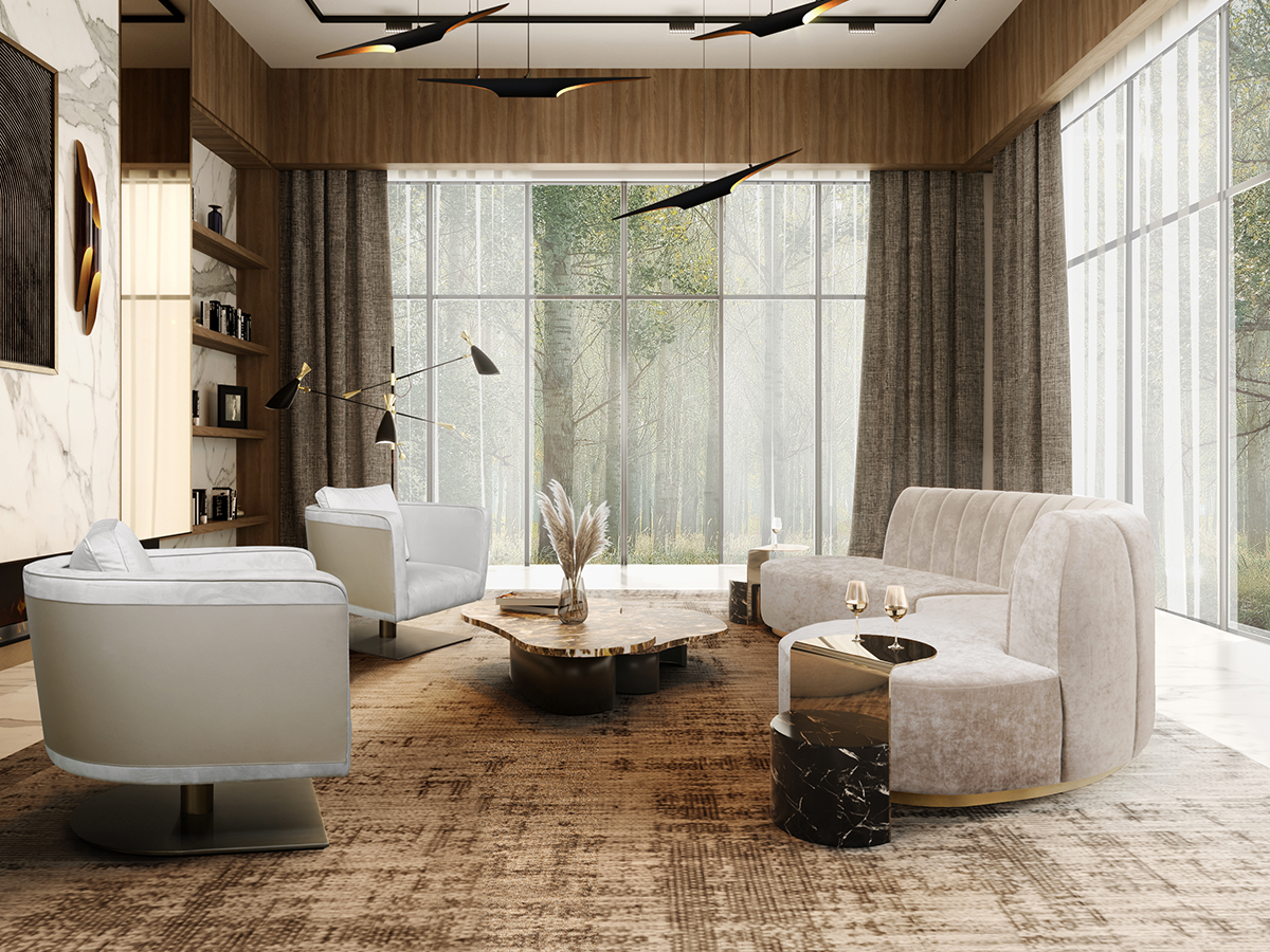 Duke floor lamp Caffe Latte Home