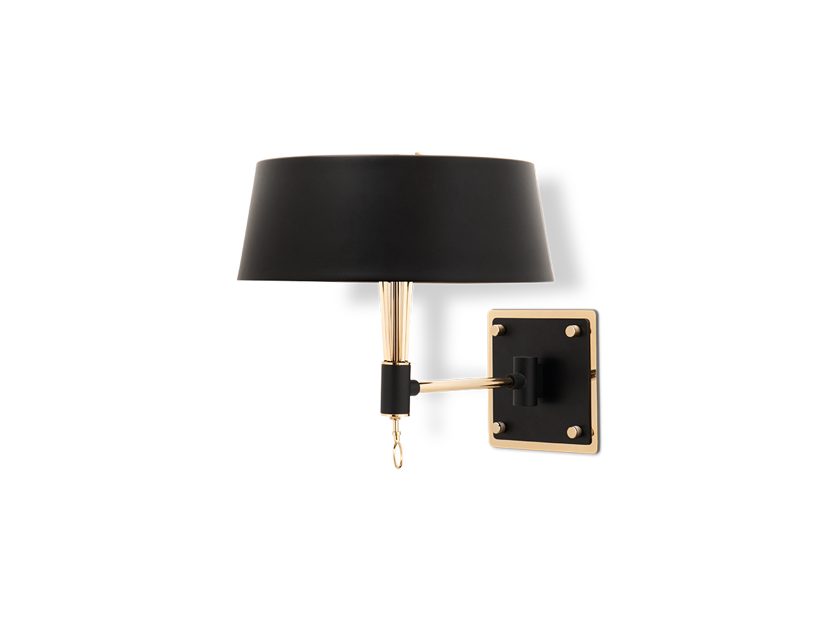 Miles wall lamp Caffe Latte Home