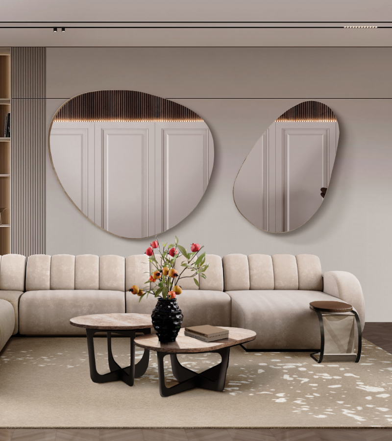 Napoli Oval center table Caffe Latte Home