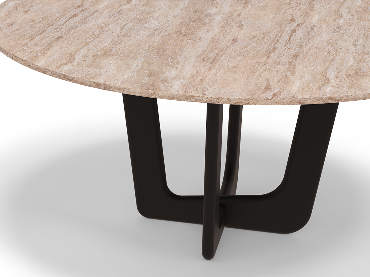 Napoli Round dining table Caffe Latte Home