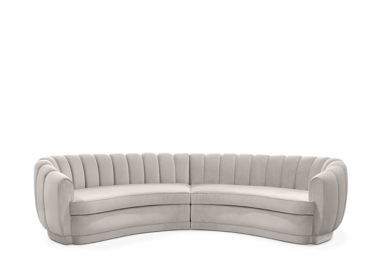 Pearl Round Two sofa Caffe Latte Home