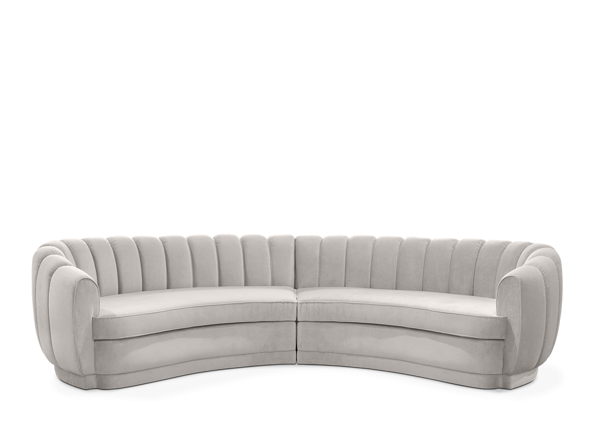 Pearl Round Two sofa Caffe Latte Home
