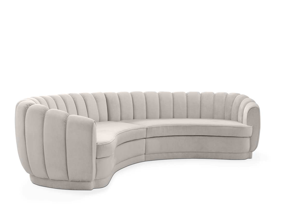 Pearl Round Two sofa Caffe Latte Home
