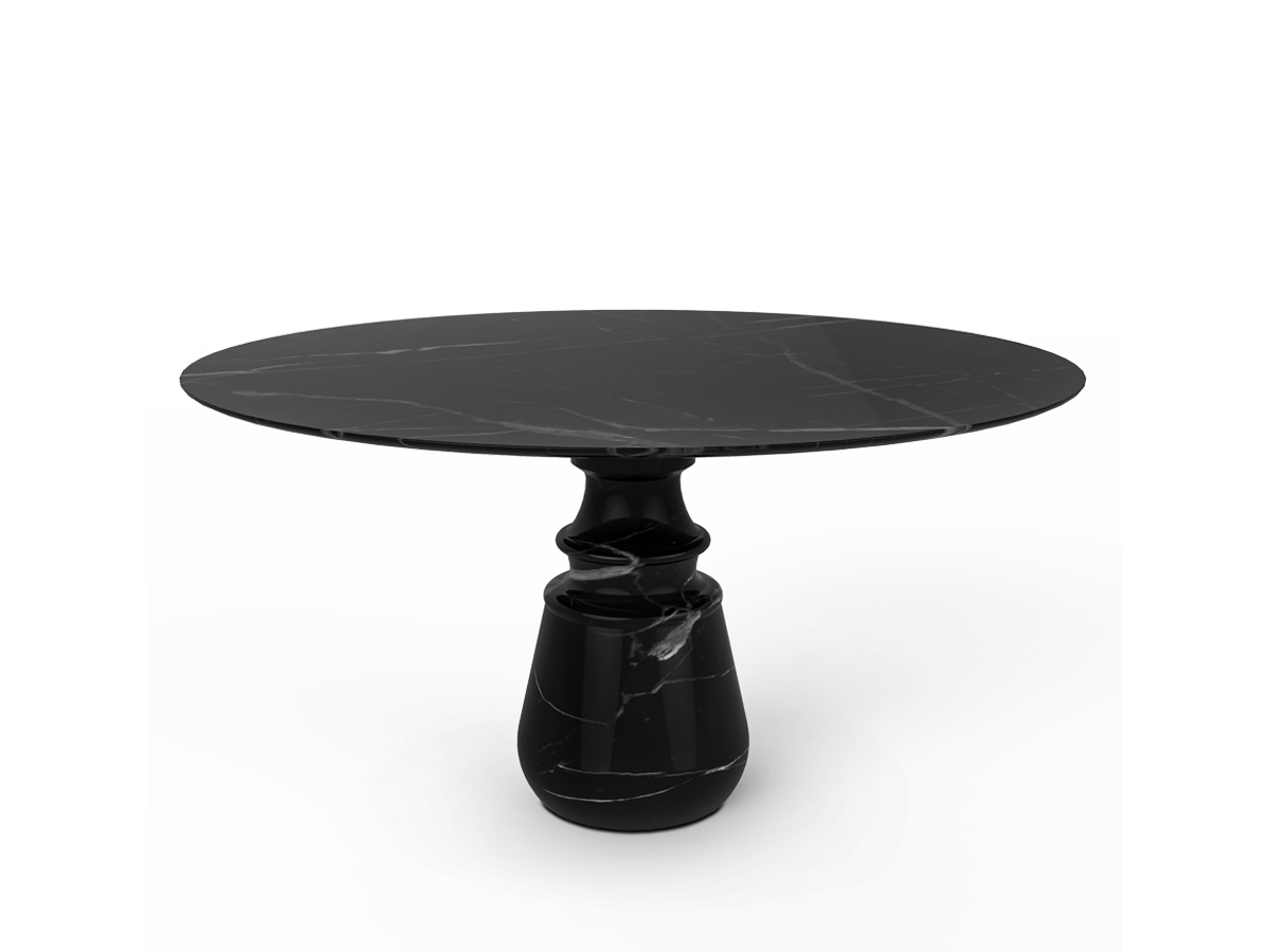 Pietra Round dining table Caffe Latte Home