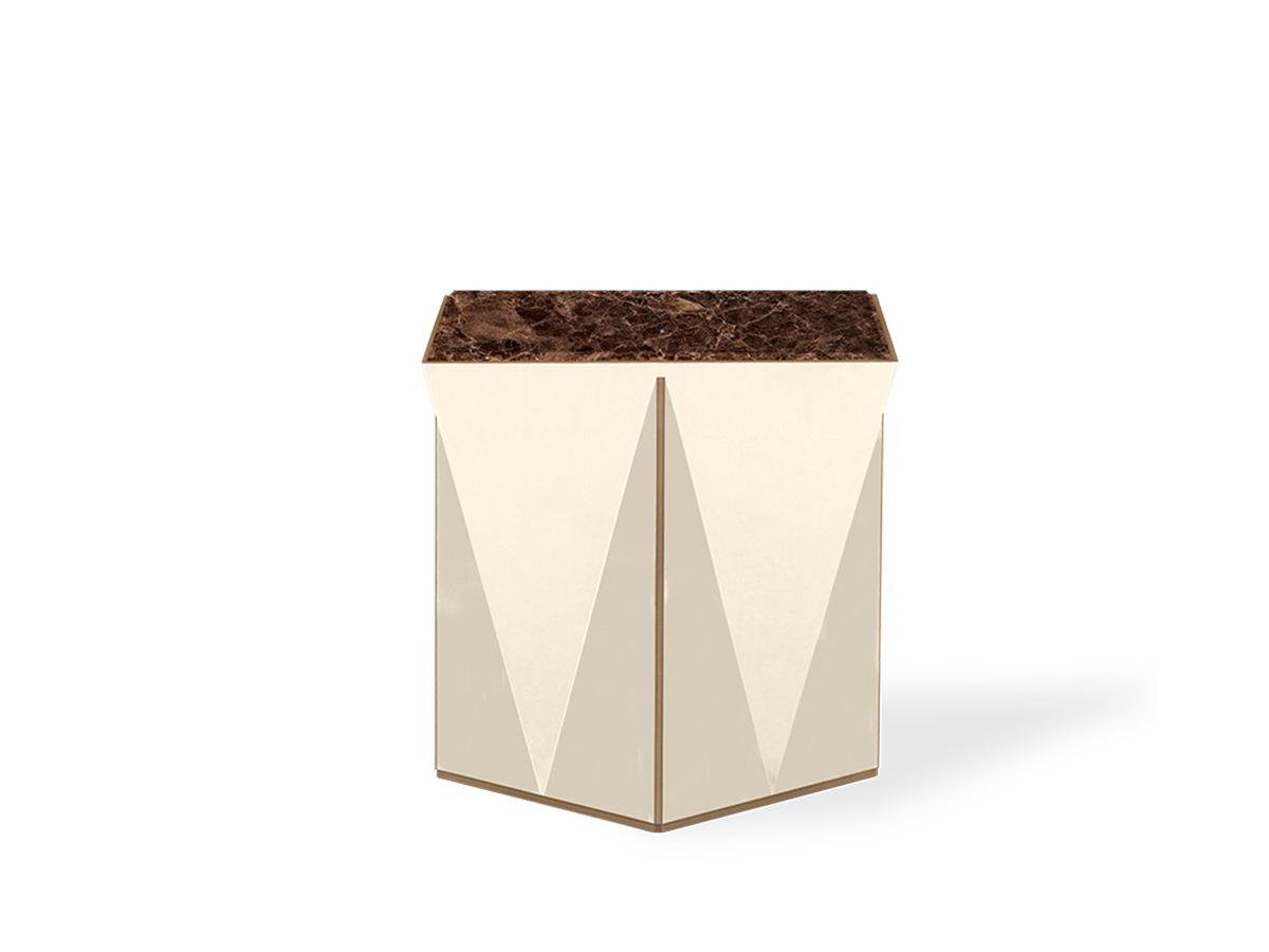 Prisma side table Caffe Latte Home
